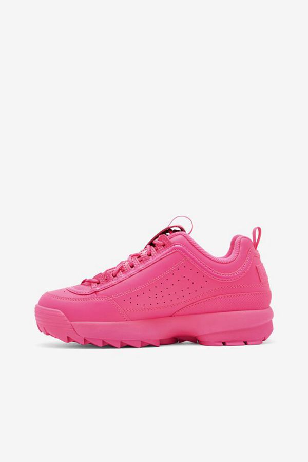 junior pink fila trainers